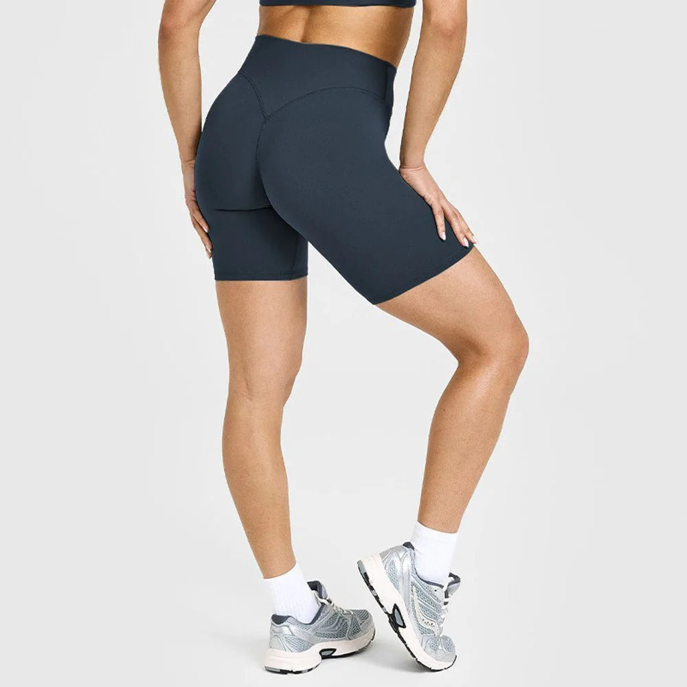 Women's yoga sport shorts with high waist, buttock-raising and tight fit pants for cycling, fitness and running