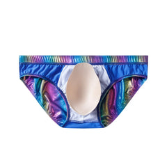 Push Up Padded Swimwear Men Swimsuit Shorts Men's Bikini Briefs Summer Trunk Swim Suit Sunga Slip Beach Shorts Snakeskin Print