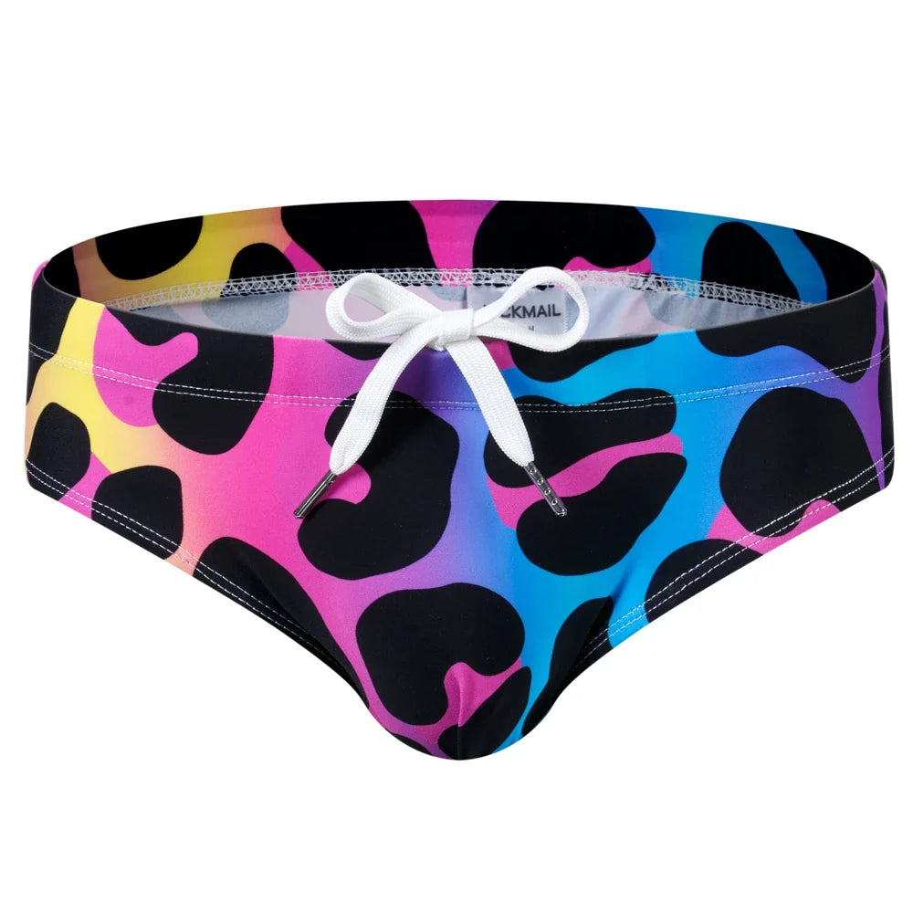 Colourful Design Bright Colour Options Briefs Swimwear Beach Short Swimsuit