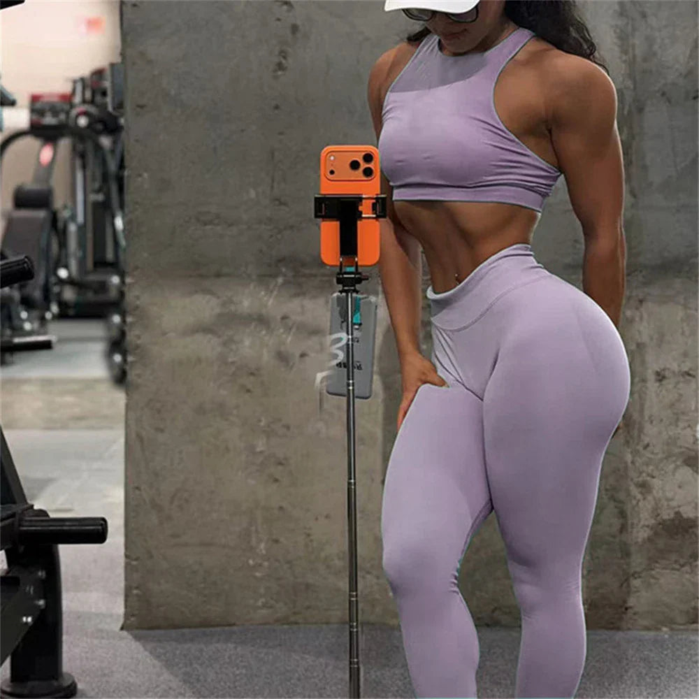 Nologo D-Dynamic Racer Bra Orchid Dusk Yoga Set Sage Seamless Back Legging Ribbed Underband Fitness Shorts Gym Active Wear