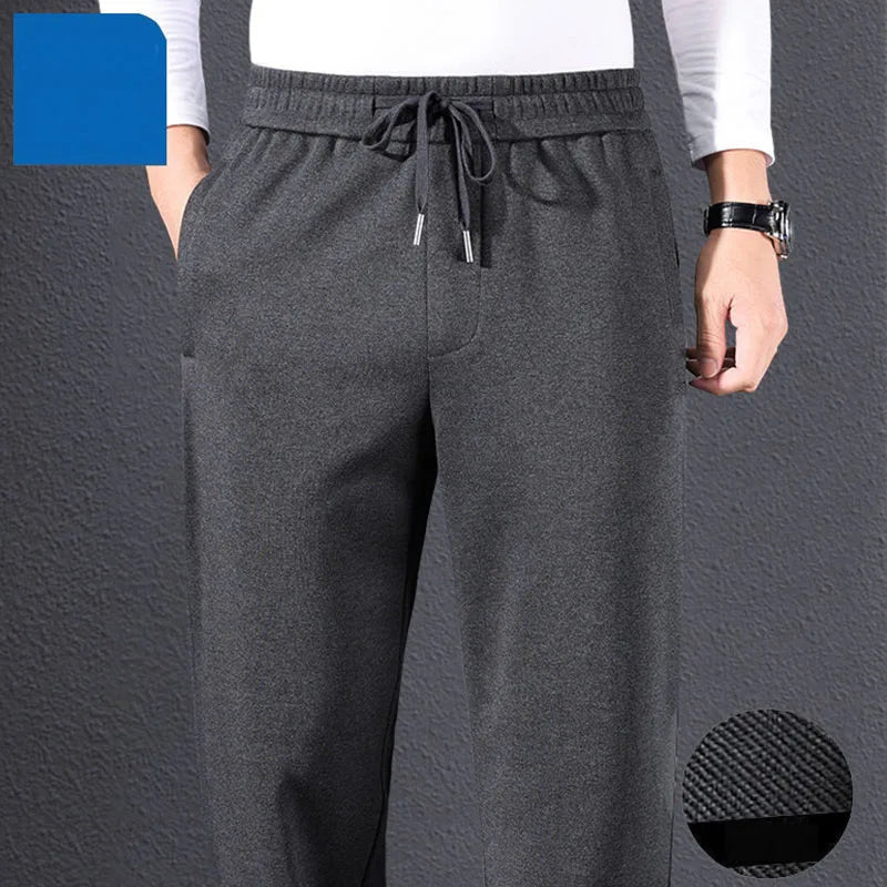 Big Size Men Sports Straight Pants Streetwear Fashion Spring Summer Loose Male Clothing Elastic Waist All-match Casual Trousers