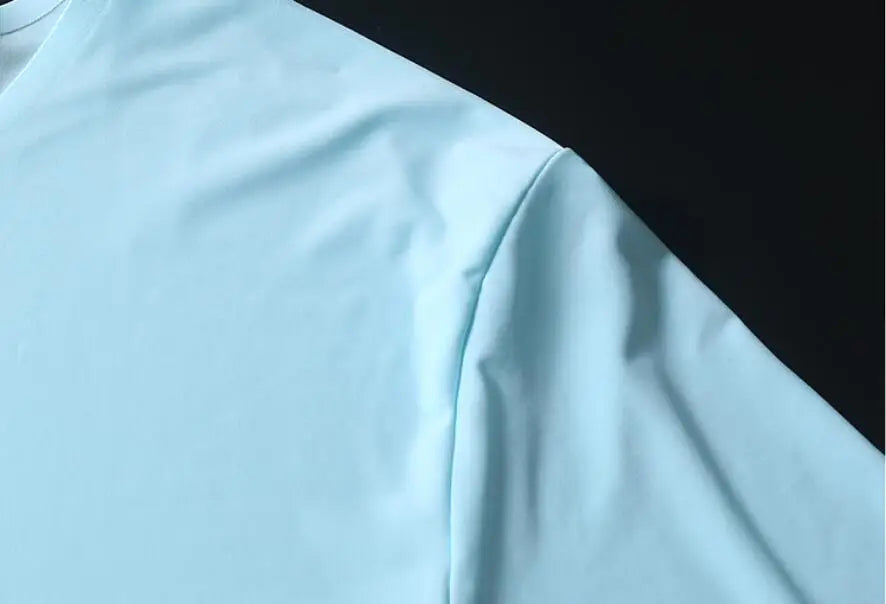 Summer Men Ice Breathable t shirt thin Quick dry short sleeve large size 9XL 10XL elasticity sports tees tops soft Comfortable