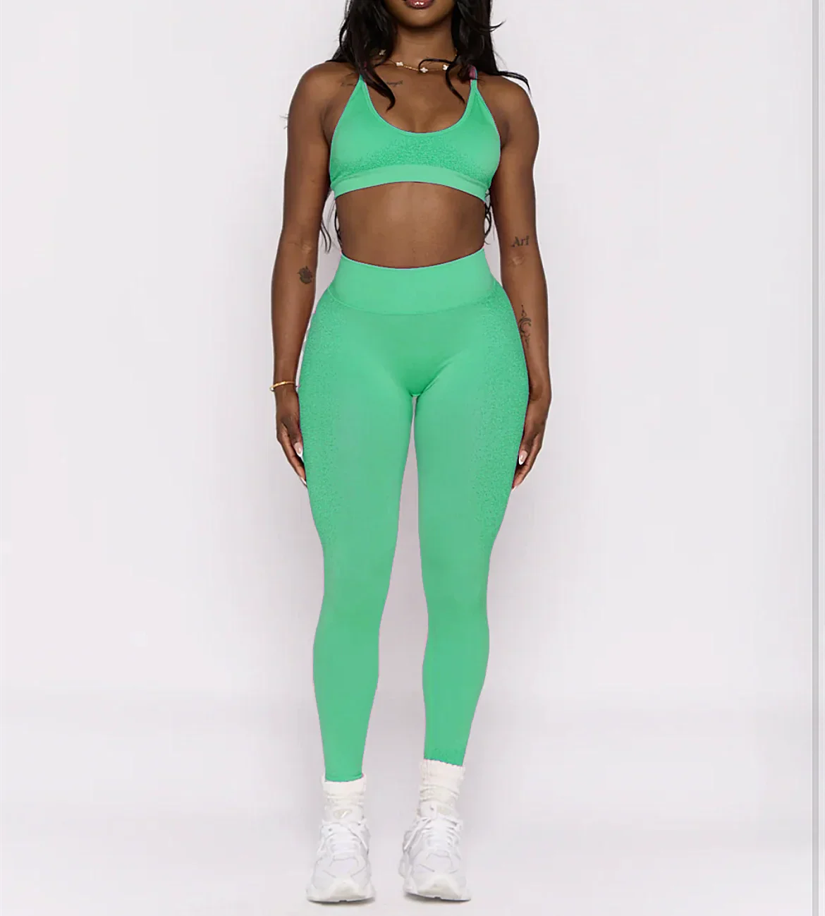 2PCS Pad Women Sport Sets Push Up Yoga Pants Hollow Back Gym Fitness Bra Workout Running Leggings, Seamless Sets