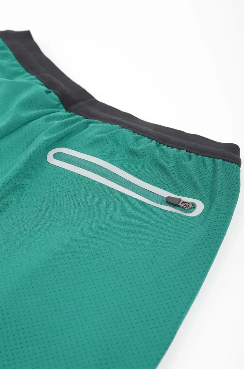 Men's Running Shorts Double-deck Fitness Sport Jogging Short Pants Sportwear Bodybuilding Workout Shorts Training Gym Shorts Men