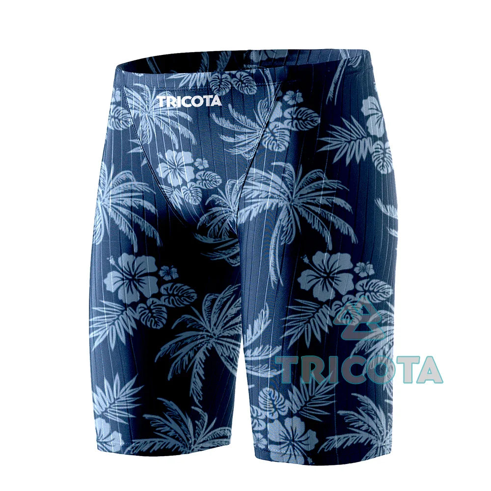 Swim Boxer Summer Men Swimwear Durable Athletic Training Swim Shorts Beach Trunks Breathable Jammer Swimming Trunks Tight Surfing Shorts