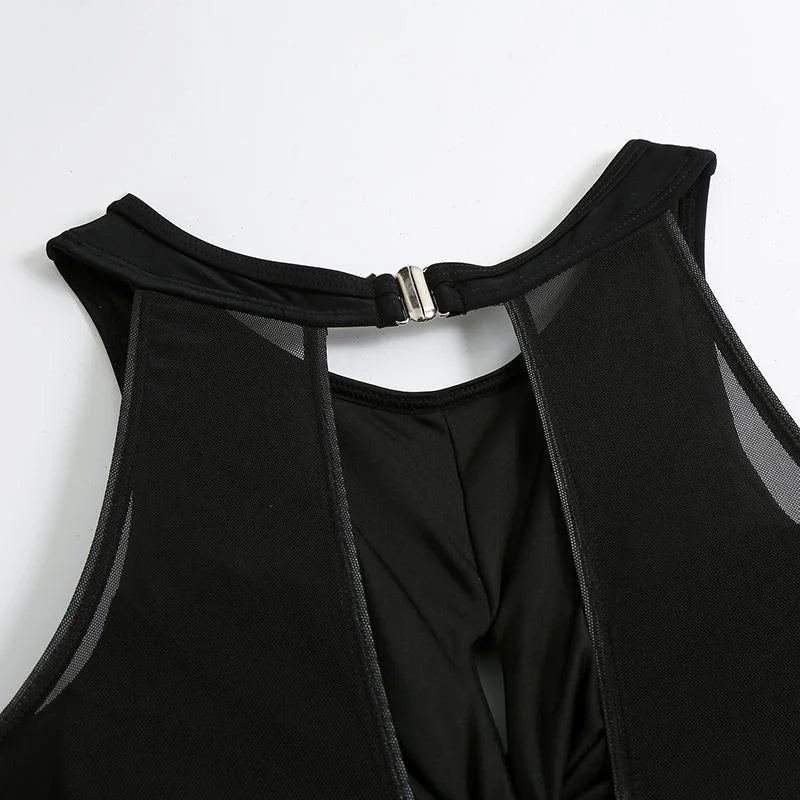 Scrunch Front Design Black One Piece Swimsuits Closed Female Swimwear Push Up Body Women's Swim Wear Bathing Suits Beach Pool Bather