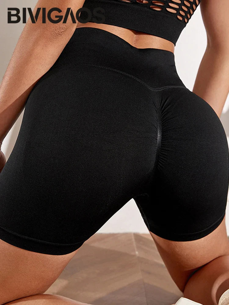 High Waist Push Up Fitness Mini Shorts Women's Sport Short Leggings Peach Butt Lifter Biker Shorts