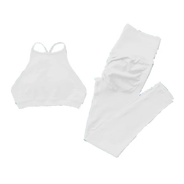 Seamless Dynamic High Neck Yoga Set Belly Bra Scrunch Women Workout Shorts Fitness Legging Sport Pant Active Wear