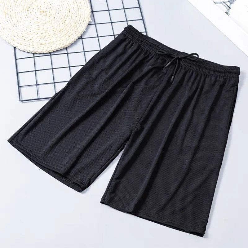 Summer Breathable Men Mesh Shorts Gym Bodybuilding Casual Loose Shorts Joggers Outdoor Fitness Beach Short Pants Sweatpant M-5xl
