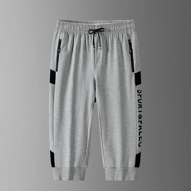 Men 3/4 Quater Shorts 8XL Summer Cotton Sweatpants Plus Size Men's Loose Elastic Waist Casual Sport Running Gym Shorts