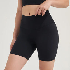 Nylon Women's Shorts Gym Yoga Shorts Leggings High Waist Elastic Tight Breathable No Awkward Lines Women's Cycling Shorts