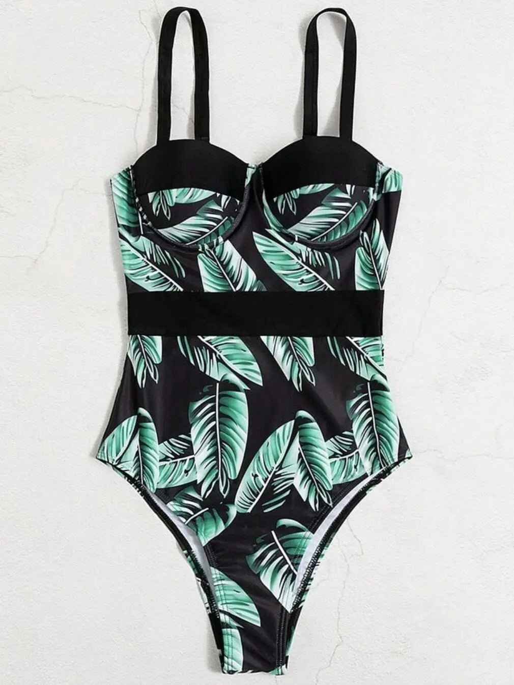 Push Up One Piece Swimsuit  Swimwear Women Tropical Printed Bathing Suit Female Swimming Summer Beachwear Summer