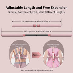 Yoga Stick Hunchback Corrector 80cm Stainless Steel Body Figure Training Stick Cross Open Back Standing Gym Home Sports Equipment