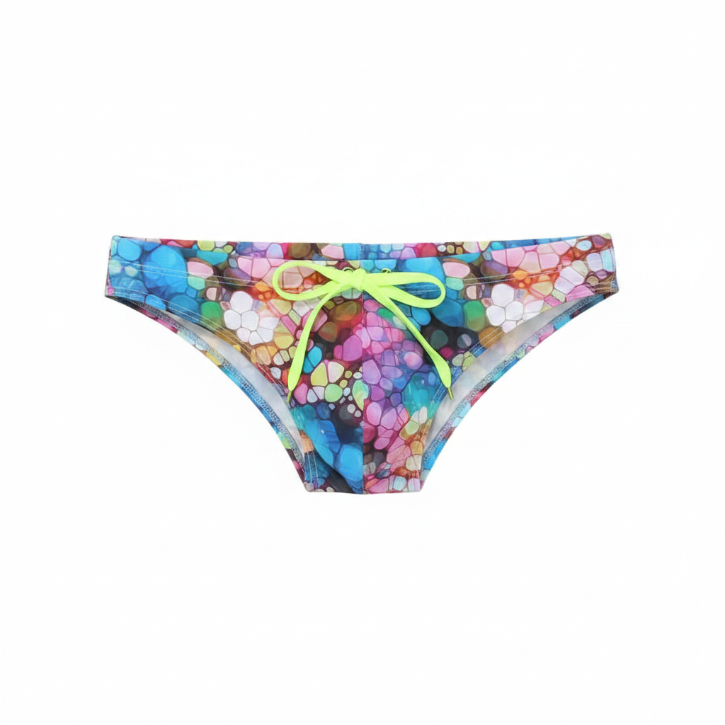 Fashion Print Swimwear Mens Swim Briefs Low Waist Men Swimming Trunk Shorts Pool Men's Bathing Suit Beach Surfing Man Swimsuit