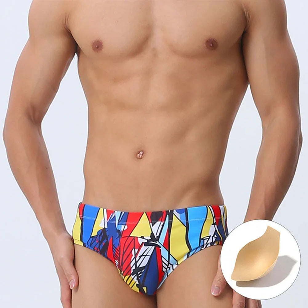 Men's Swim Briefs Swimwear Trunks Board Surfing Beach Shorts Swimsuit With Cup Underwear Hombre Breathable Bikini Underpants