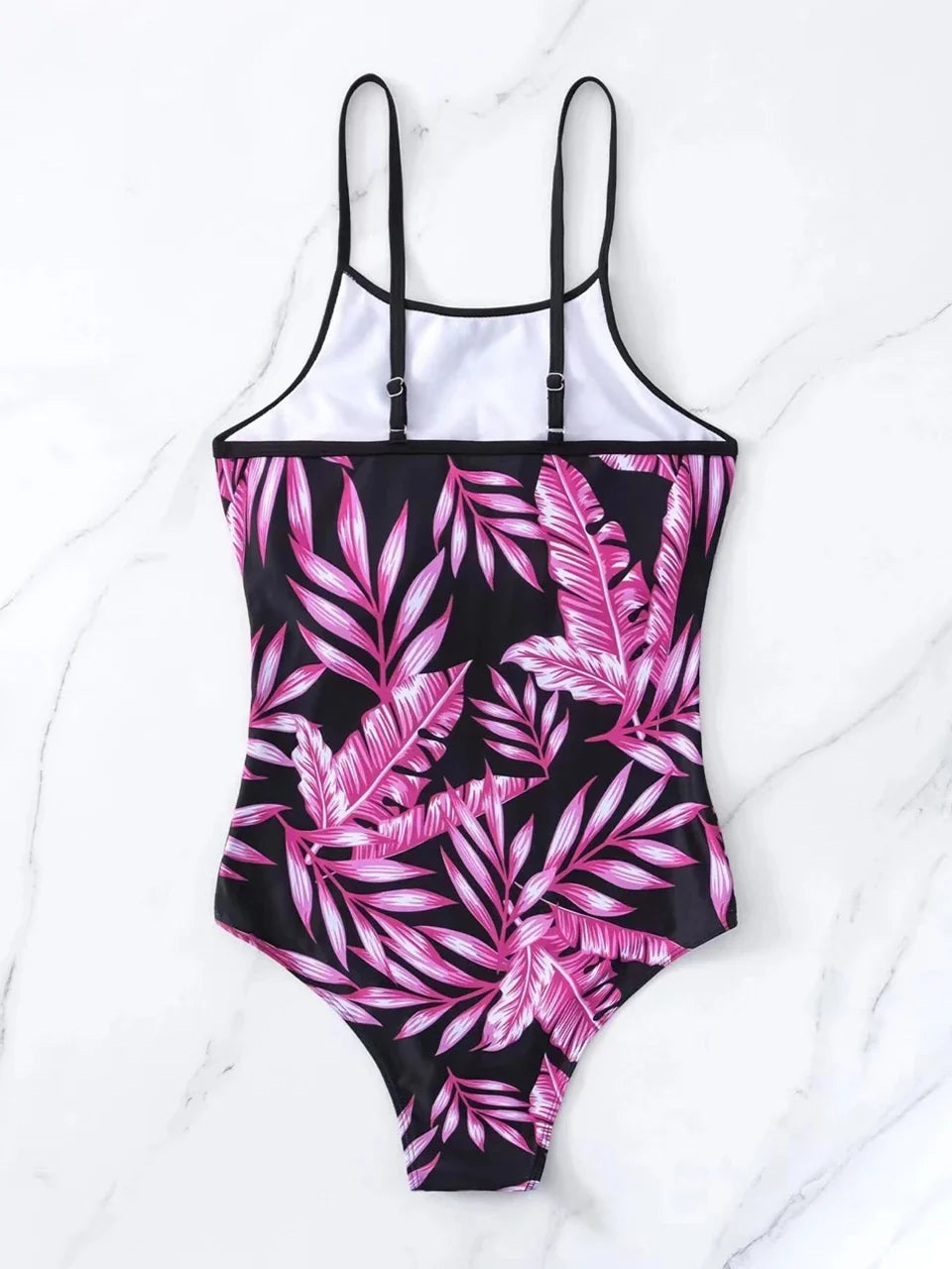 Shoulder Strap Women One Piece Print Swimsuit Swimwear Lady Bathers Bathing Swimming Swim Bodysuit Beachwear