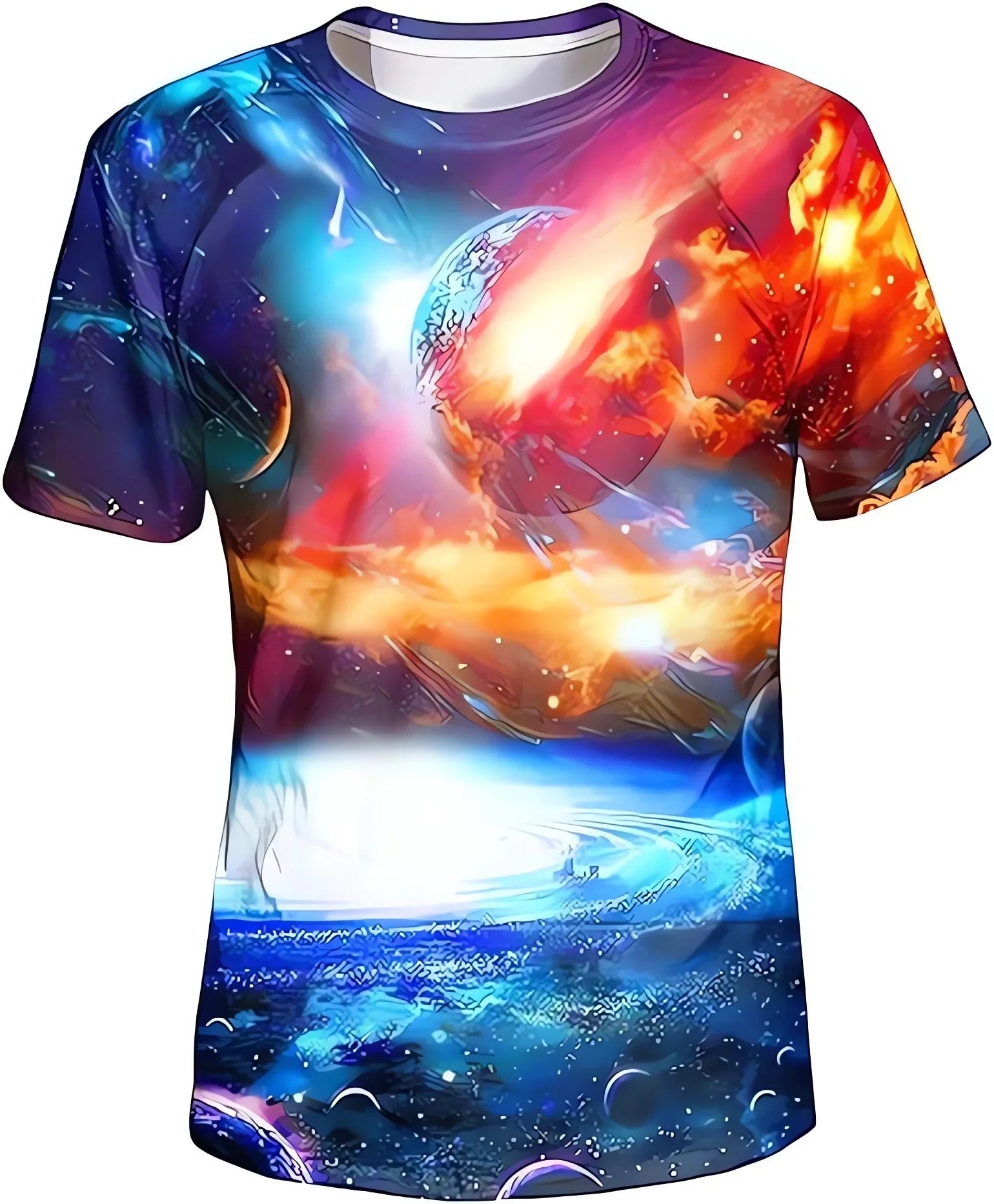 Neutral Color 3D Pattern T-shirt Sleeve with Round Neck Digital Design Suitable for Young People's Fashion and Trendy Comfort