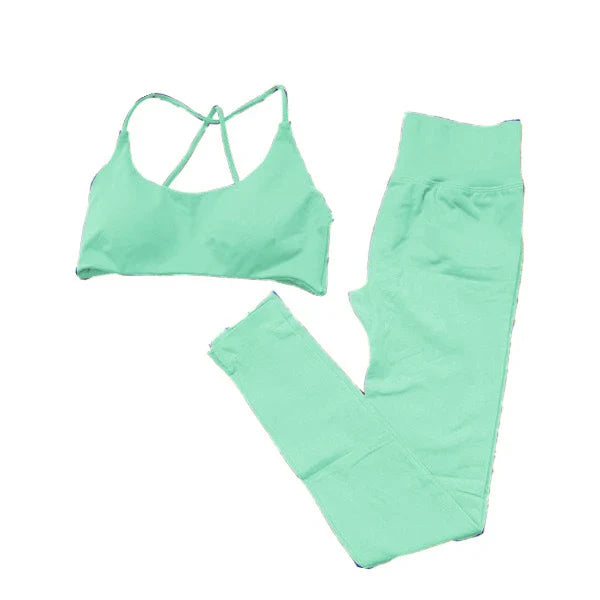 1/2PCS Sportswear Dynamic Twist Women Tracksuits Yoga Set Gym Fitness Jacket Sports Bra Gym Scrunch Leggings Active Wear