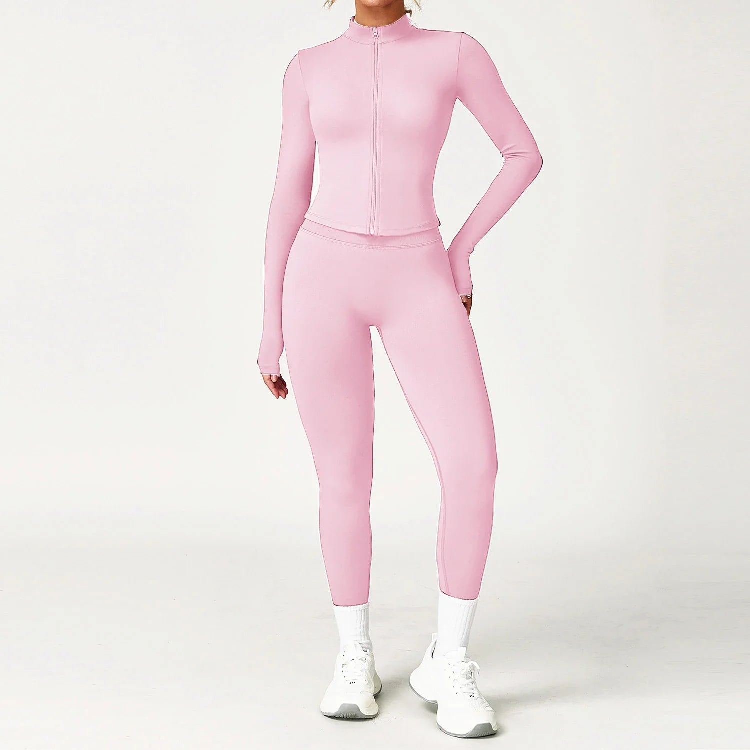 1/2PCS Sportswear Dynamic Twist Women Tracksuits Yoga Set Gym Fitness Jacket Sports Bra Gym Scrunch Leggings Active Wear