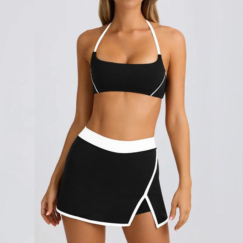 Set Two Piece Tennis Skirt Sets Women Mini Skirt Set Going Out Golf Skort Athletic Skirt Pickleball Outfit