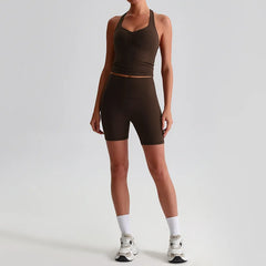 2 Pcs Yoga Clothes Workout Sets Women Sportswear Tracksuit Running Fitness Short Female Gym Set Women Sports Suit