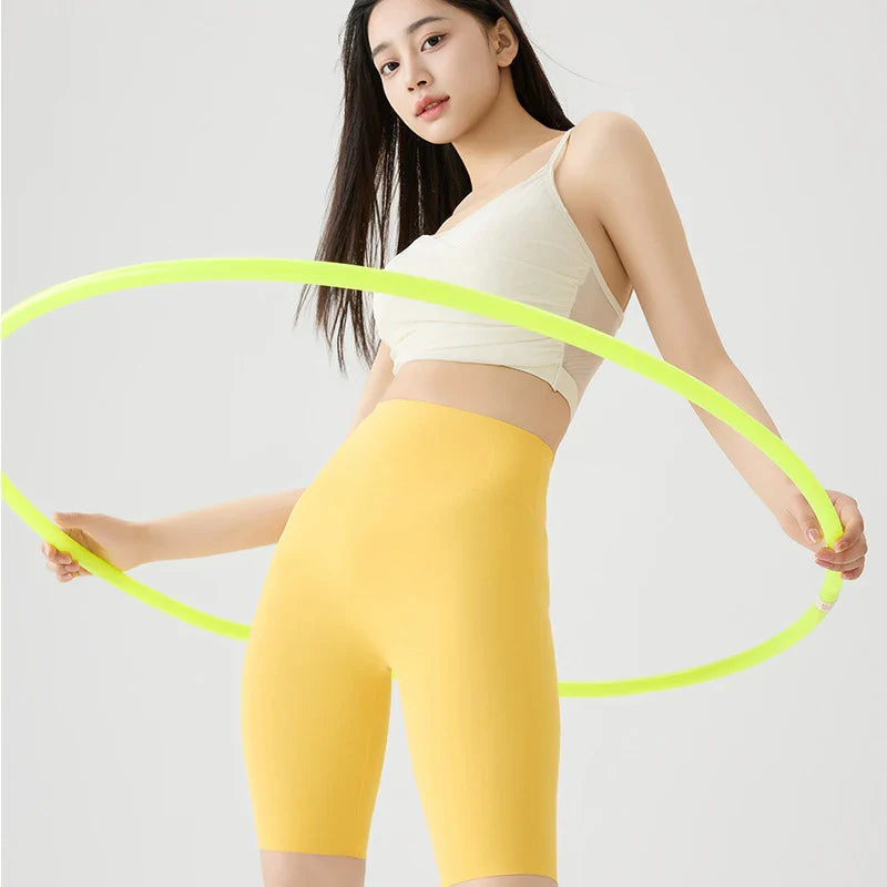Summer Thin Seamless Sharkskin Cycling Shorts Women Tight Elastic Sport Fitness Running Biker Shorts Slim Gym Yoga Shorts
