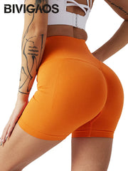 High Waist Push Up Fitness Mini Shorts Women's Sport Short Leggings Peach Butt Lifter Biker Shorts