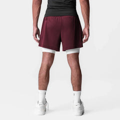 Coloured Running Shorts Men Gym Sports Shorts 2 In 1 Quick Dry Workout Training Gym Fitness Jogging Short Pants Summer Men Shorts