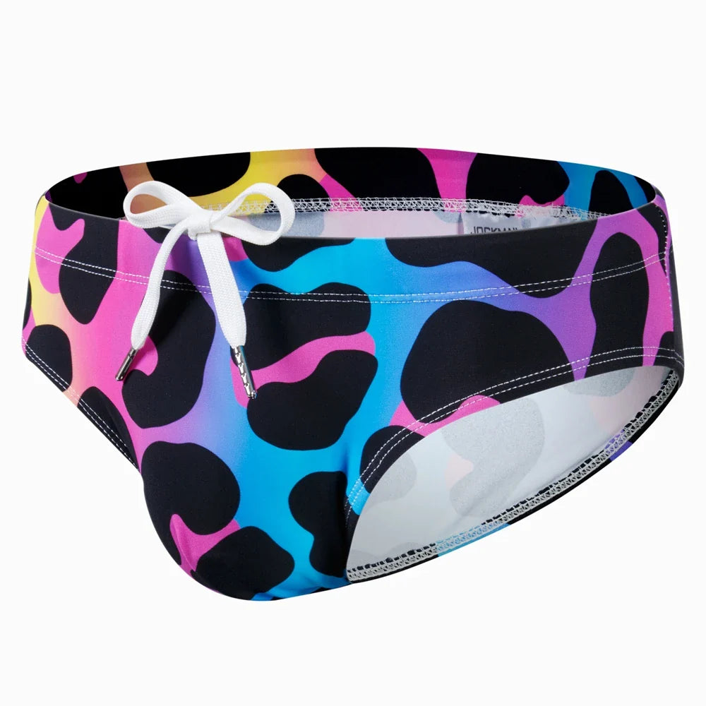 Colourful Design Bright Colour Options Briefs Swimwear Beach Short Swimsuit