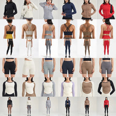 Nylon Women Yoga Clothing Leggings Bras Bralette Shirt Coat Short Sets Gym Fitness Sportswear Women's Tracksuit