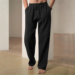 Men's Spring/Summer Casual Pants Minimalist Style Breathable Comfortable Straight-Leg Casual Pants Sports Pants