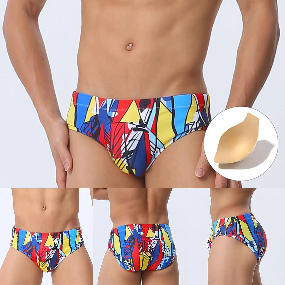 Men's Swim Briefs Swimwear Trunks Board Surfing Beach Shorts Swimsuit With Cup Underwear Hombre Breathable Bikini Underpants