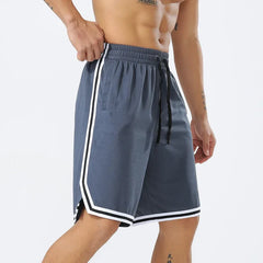 Men's Summer Jogging Sweatpants Fitness Training Short Bodybuilding Scanties Lightweight Loose Fitting Lace Up Gym Shorts