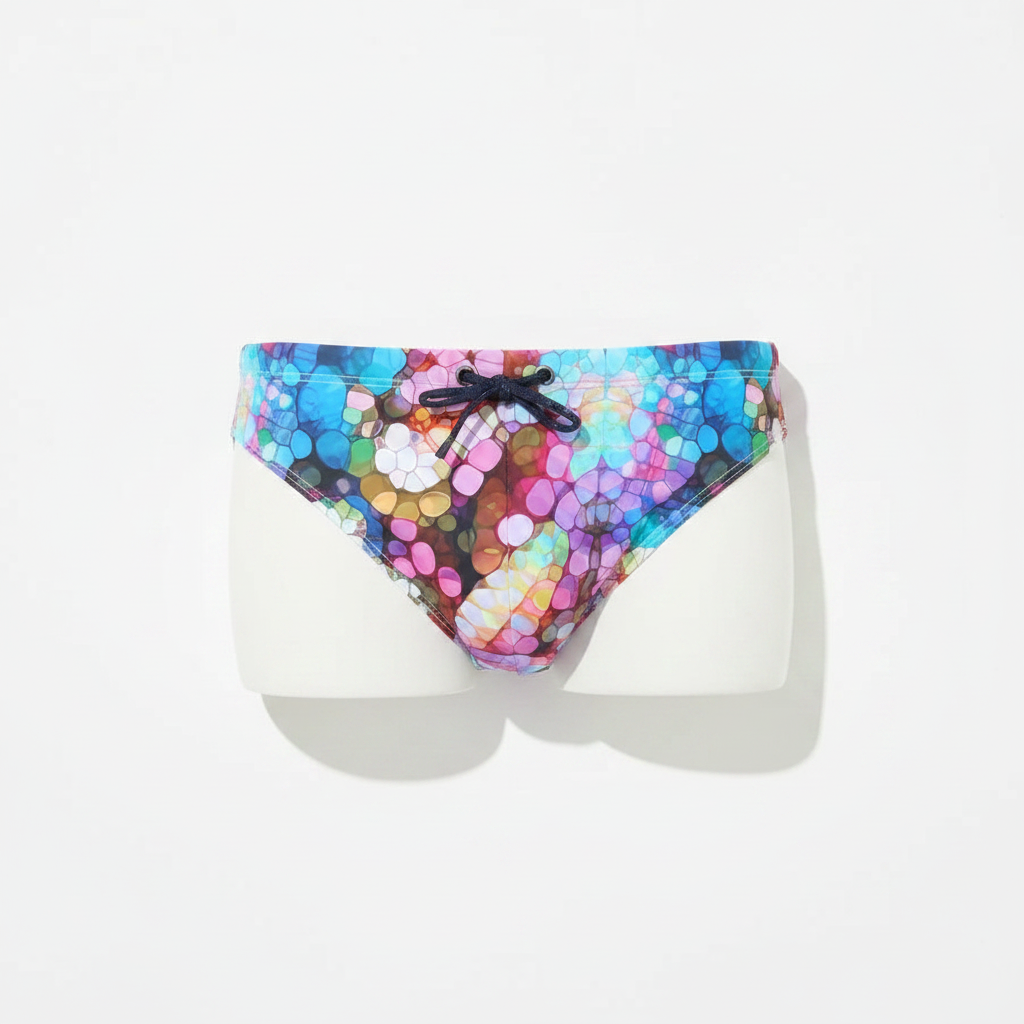Fashion Print Swimwear Mens Swim Briefs Low Waist Men Swimming Trunk Shorts Pool Men's Bathing Suit Beach Surfing Man Swimsuit