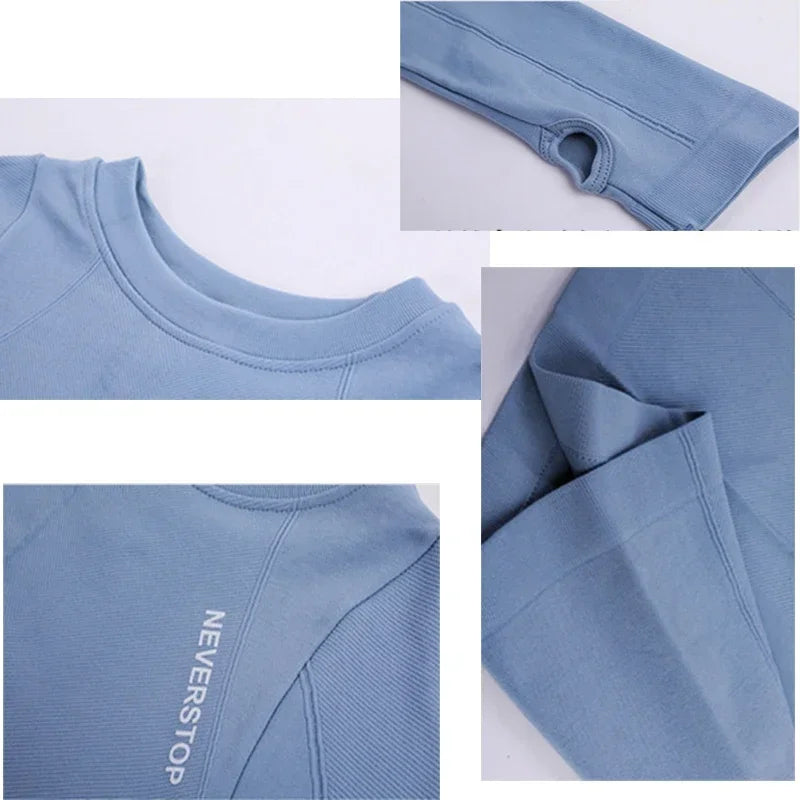 Aiithuug Yoga Shirts Women Sports Wear Shirts Winter Autumn Long Sleeve Fitness Workout Gym Top Slim Fit Shirt Yoga Clothes Top