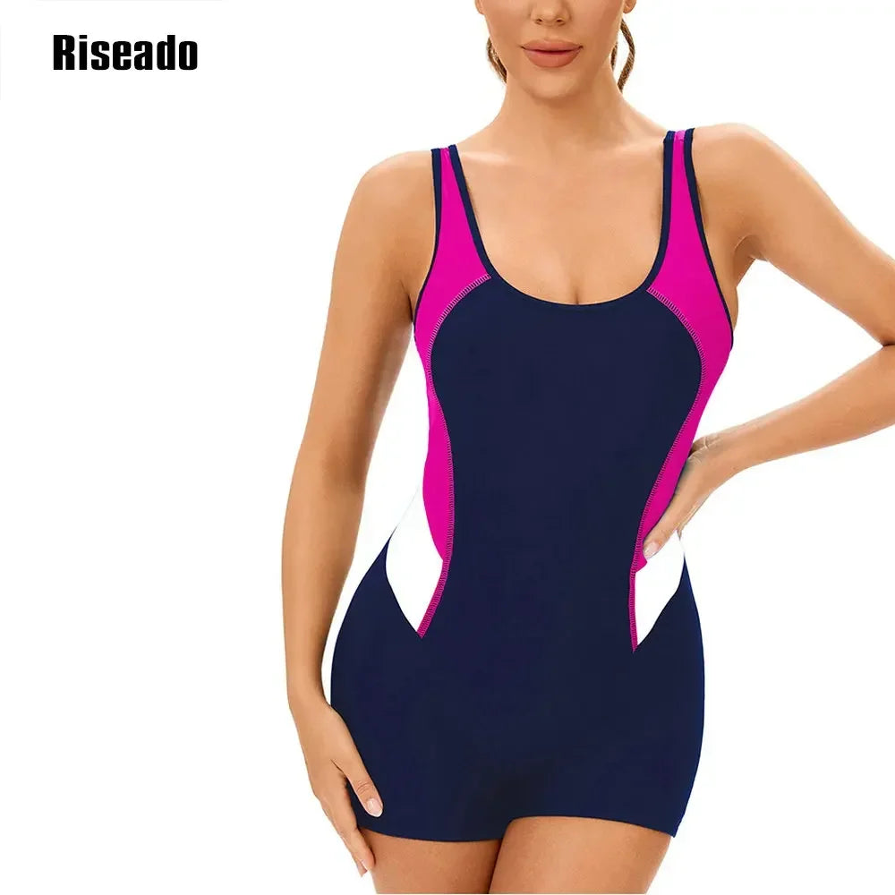 Women's One Piece Slimming Swimwear Beach Bathing Suit Indoor Pool Korea Swimsuit