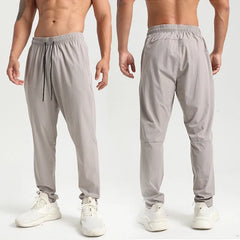 Men Gym Jogging Sport Pants Thin Loose Quick-Dry Long Exercise Clothing Zipper Pockets Training Bodybuilding Trouser Marathon