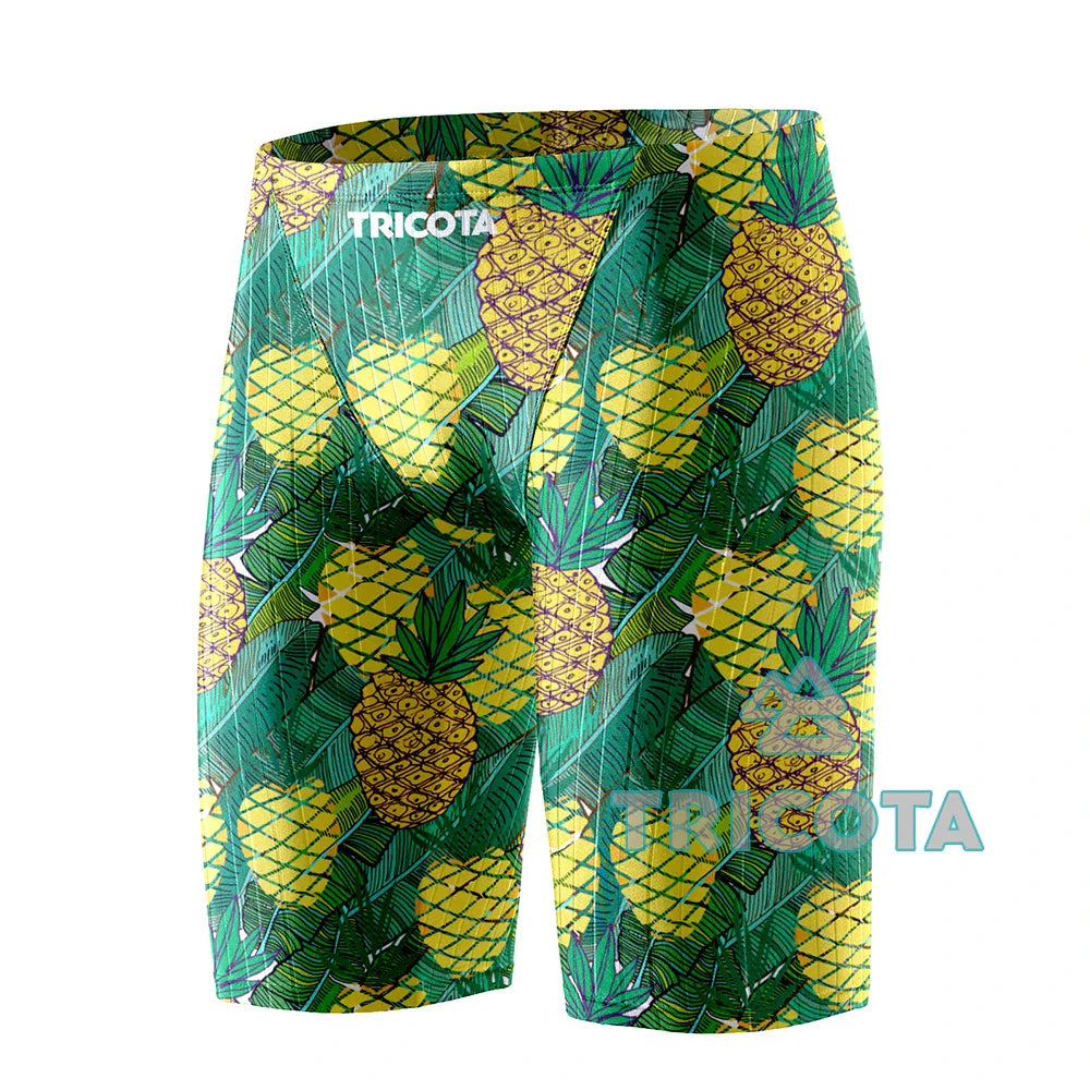 Swim Boxer Summer Men Swimwear Durable Athletic Training Swim Shorts Beach Trunks Breathable Jammer Swimming Trunks Tight Surfing Shorts