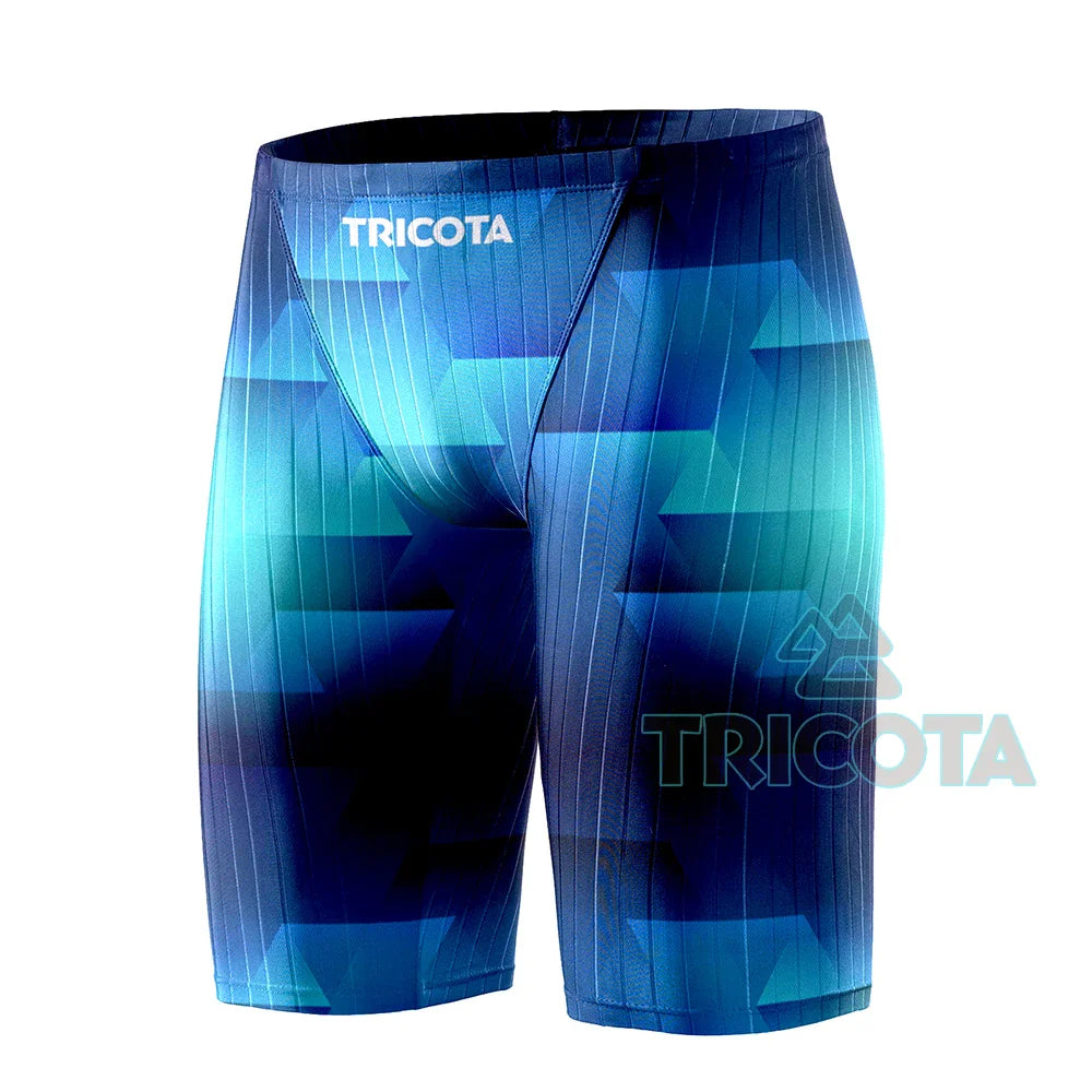Swim Boxer Summer Men Swimwear Durable Athletic Training Swim Shorts Beach Trunks Breathable Jammer Swimming Trunks Tight Surfing Shorts