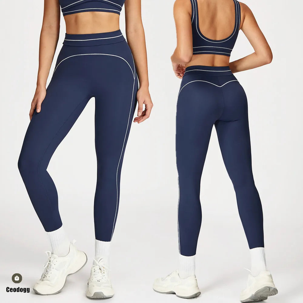 Women Yoga Leggings Fitness Leggings Running Cycling Pants Sports Leggings High Waist Workout Gym Active Wear Clothing