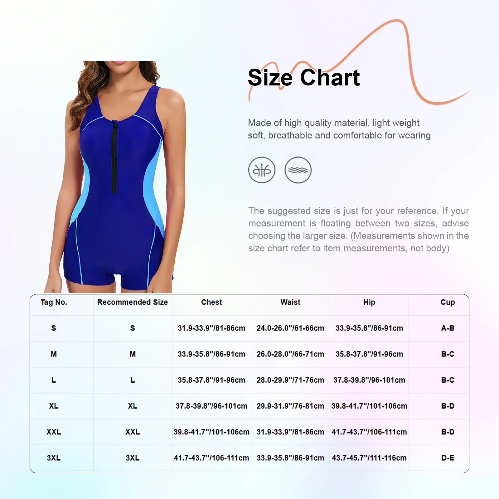 Women's One-Piece Swimsuit Boyleg Zip Sleeveless Full Body Modest Swimwear Color Block Slimming High Waist Sports Diving Suit