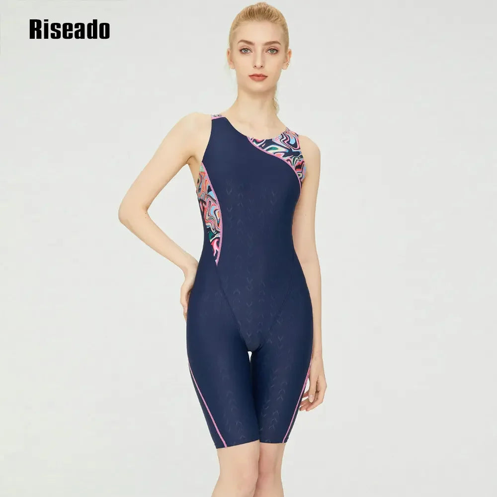 Women's One Piece Swimwear Racerback Bodysuit UV Protection Chlorine Resistant Anti-Pilling Boyleg Swimsuit for Young Girls