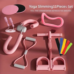 Gym Tension Belt, Yoga Fitness 4-11-piece Set, Foot Pedal Tensioner, Leg Beauty Device, Yoga Ring, Eight-figure Tensioner