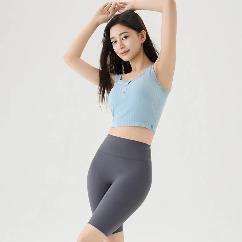 Summer Thin Seamless Sharkskin Cycling Shorts Women Tight Elastic Sport Fitness Running Biker Shorts Slim Gym Yoga Shorts