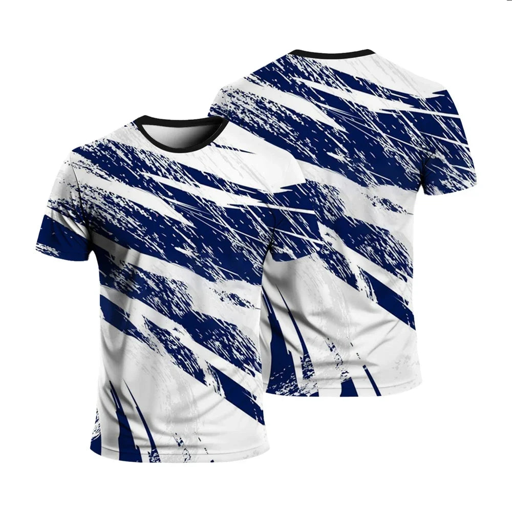 Gym T-Shirts Summer Fashion Sports Men's T-Shirt Loose Comfortable Daily Sportswear Running Man Casual Round Neck Short Sleeve