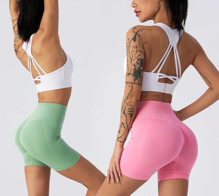 High Waist Push Up Fitness Mini Shorts Women's Sport Short Leggings Peach Butt Lifter Biker Shorts