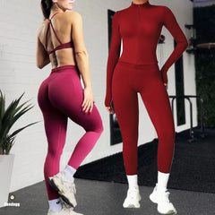 1/2PCS Sportswear Dynamic Twist Women Tracksuits Yoga Set Gym Fitness Jacket Sports Bra Gym Scrunch Leggings Active Wear