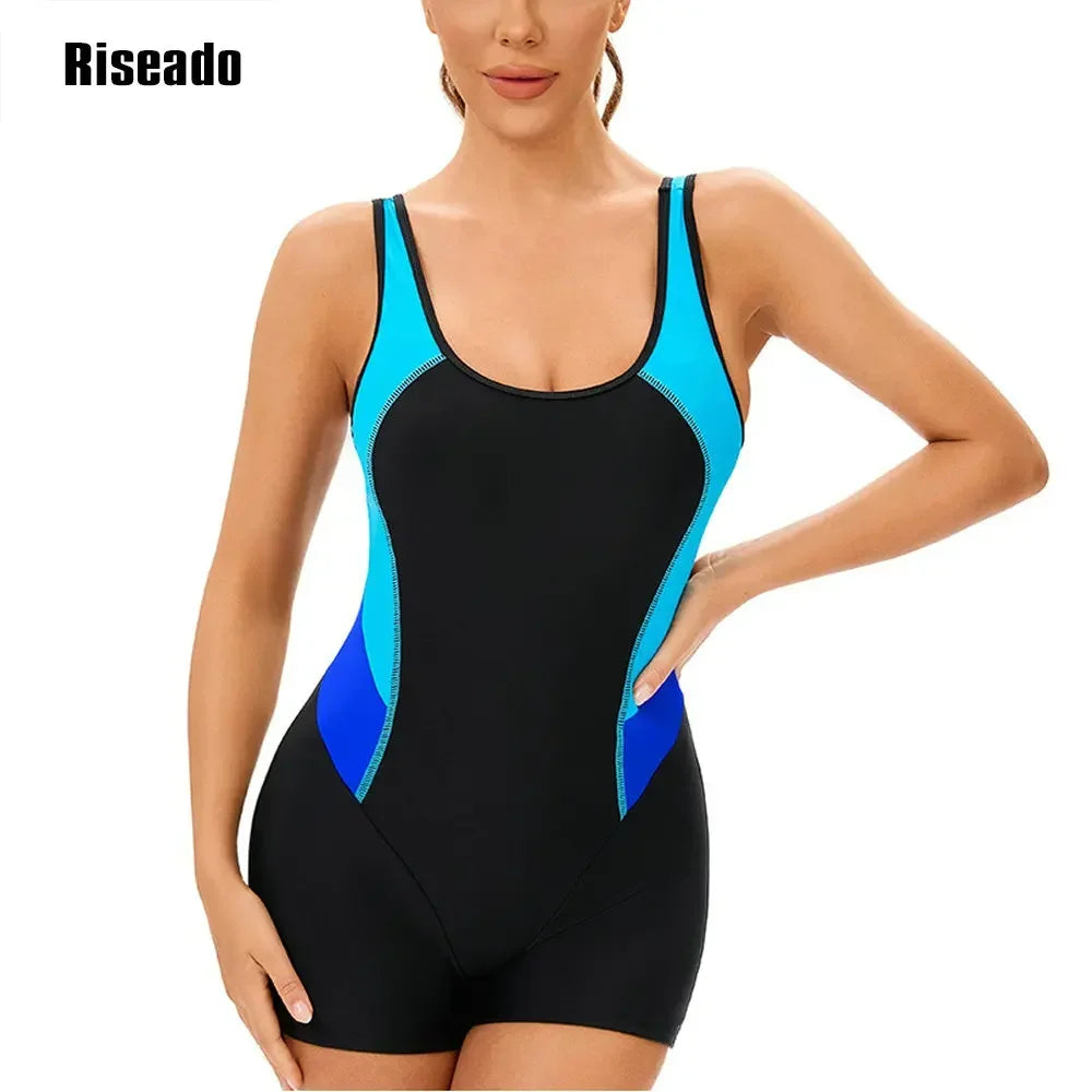 Women's One Piece Slimming Swimwear Beach Bathing Suit Indoor Pool Korea Swimsuit