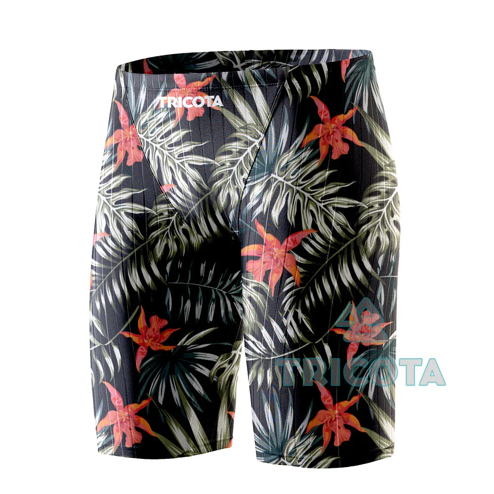 Swim Boxer Summer Men Swimwear Durable Athletic Training Swim Shorts Beach Trunks Breathable Jammer Swimming Trunks Tight Surfing Shorts