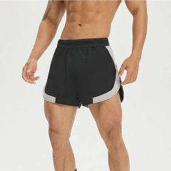 Men's Solid Drawstring Waist Pocket Shorts, Regular Fit Casual Breathable Quick Drying Swimming Shorts, Men's Bottoms for Summer